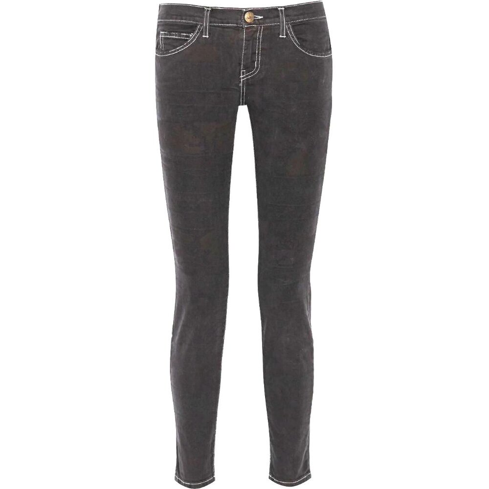 NWT Current/Elliott The Ankle Skinny in OD Overdye Black Tribal Print Jeans 28